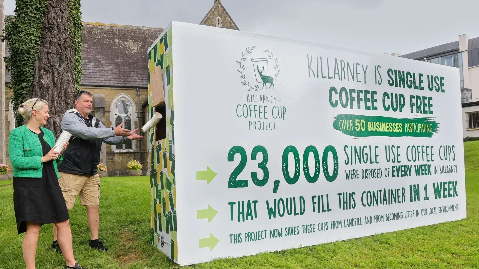 Killarney is Single Use Coffee Cup Free.