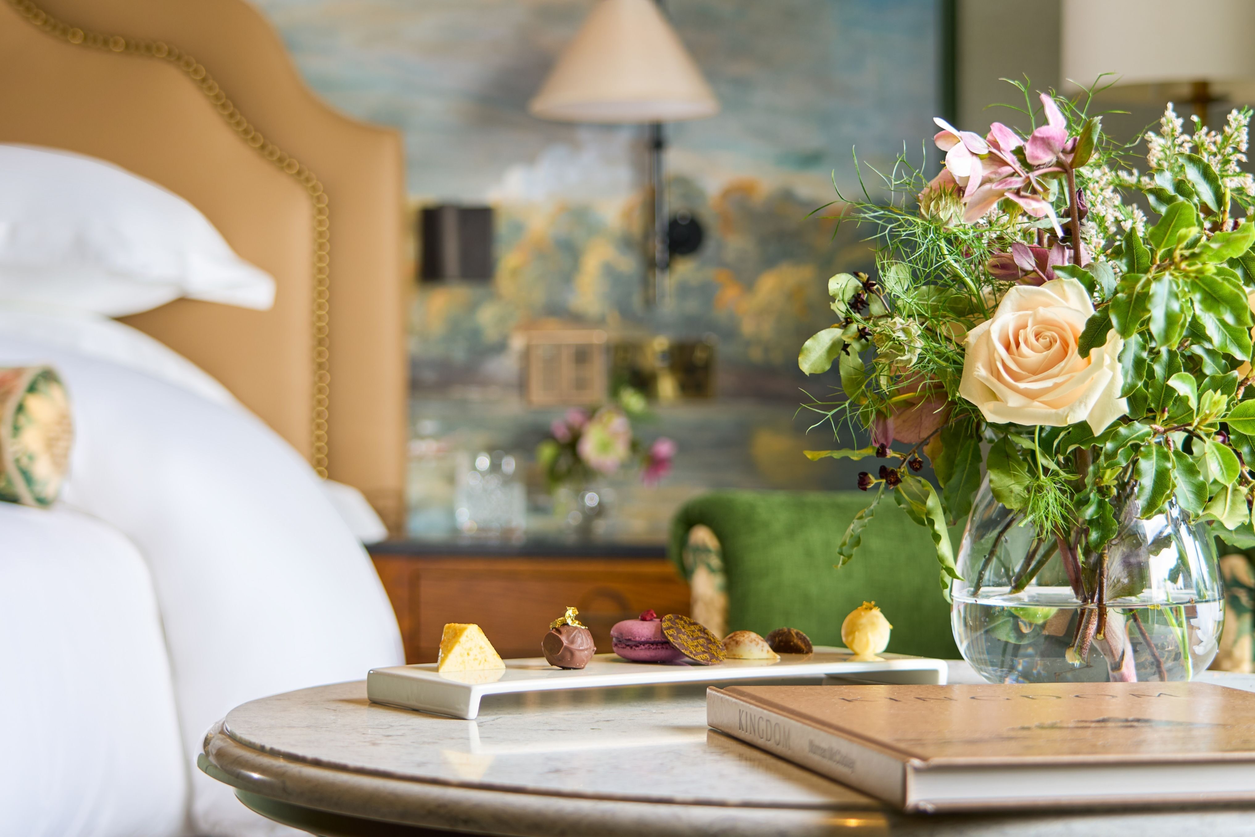 As a part of amenities, guests received a selection of artisan pastries in their room.