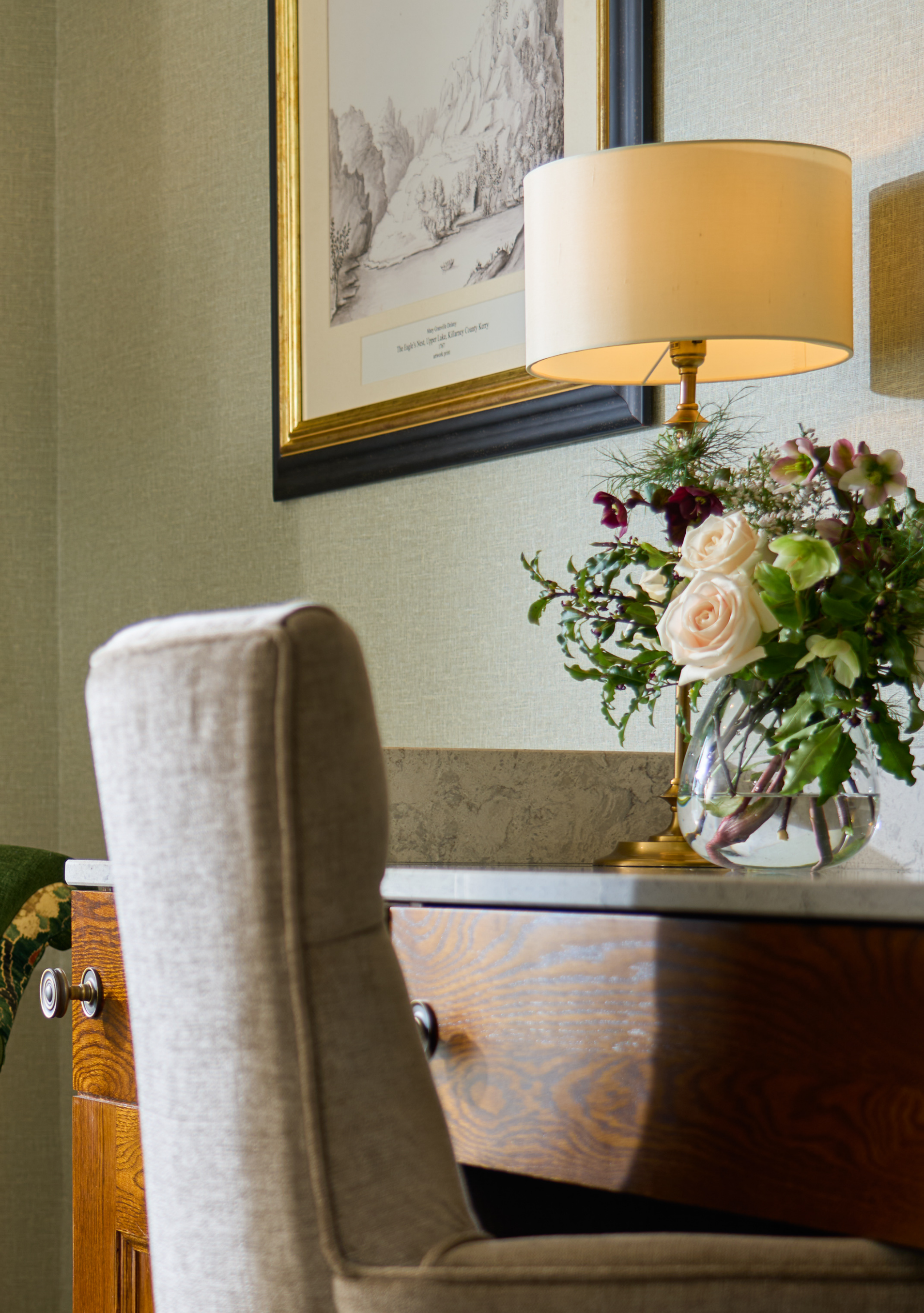 This is the writing desk in The Classic King Guest Room.