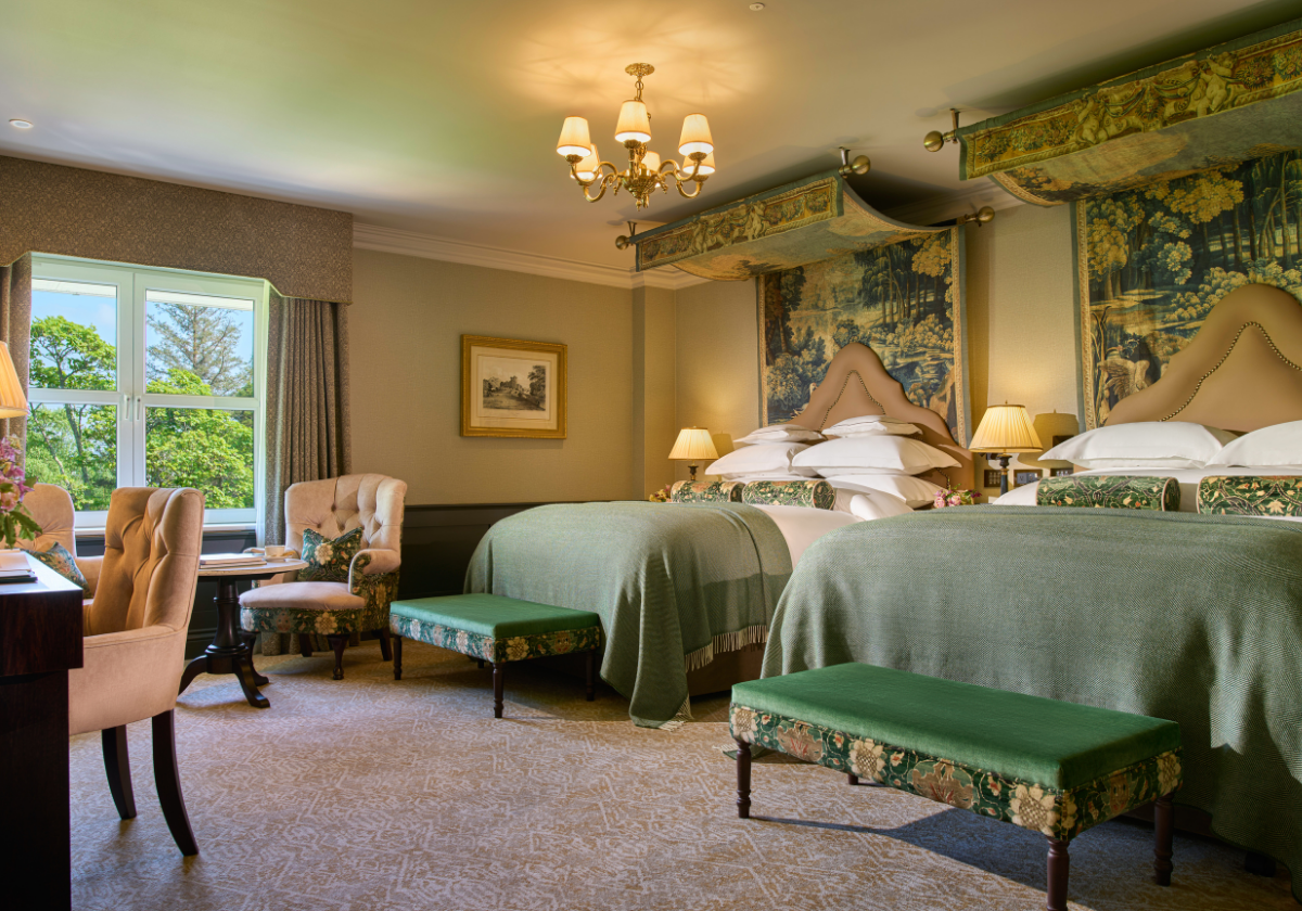 There are two comfortable king-size beds in The Muckross Suite.