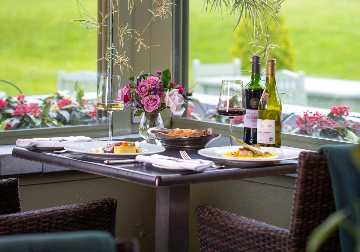 Garden view a guest can enjoy while seated in the terrace area of The Garden Bar.
