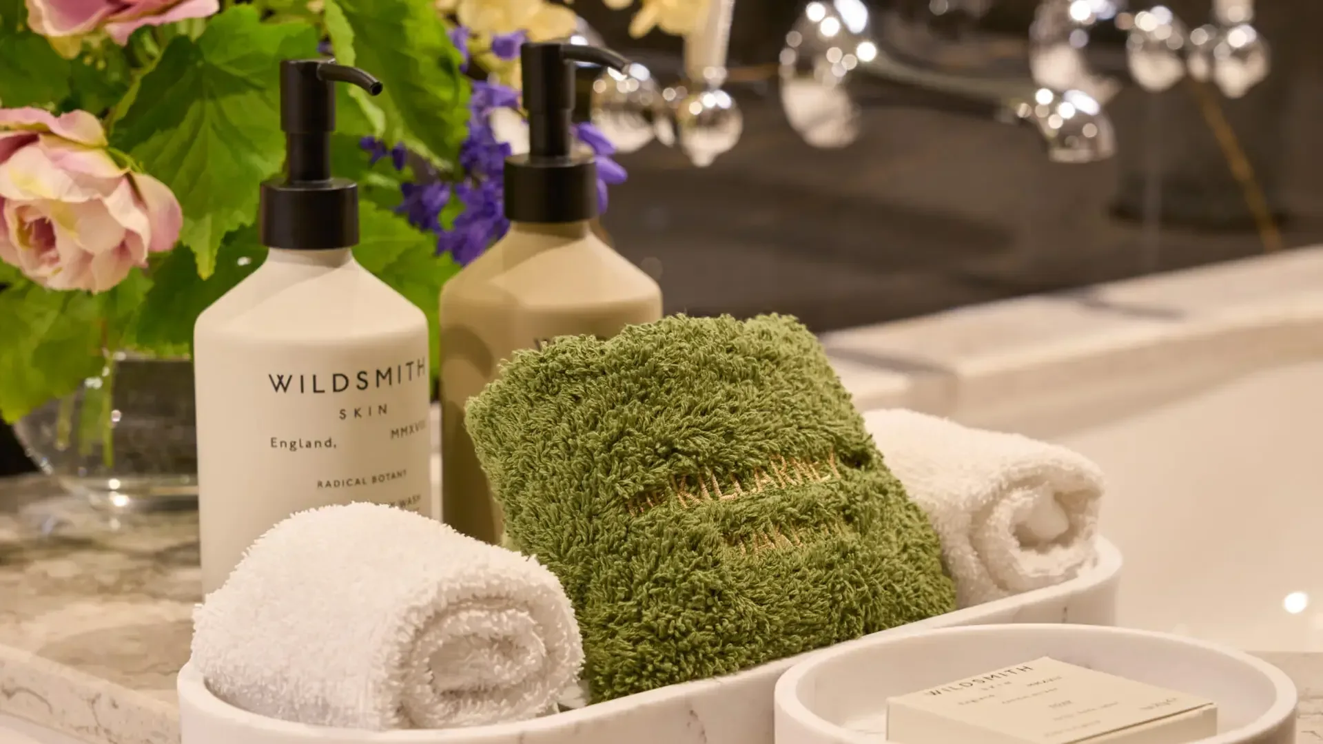 Luxe Toiletry Product; Wildsmith for guests in the guest room bathrooms.