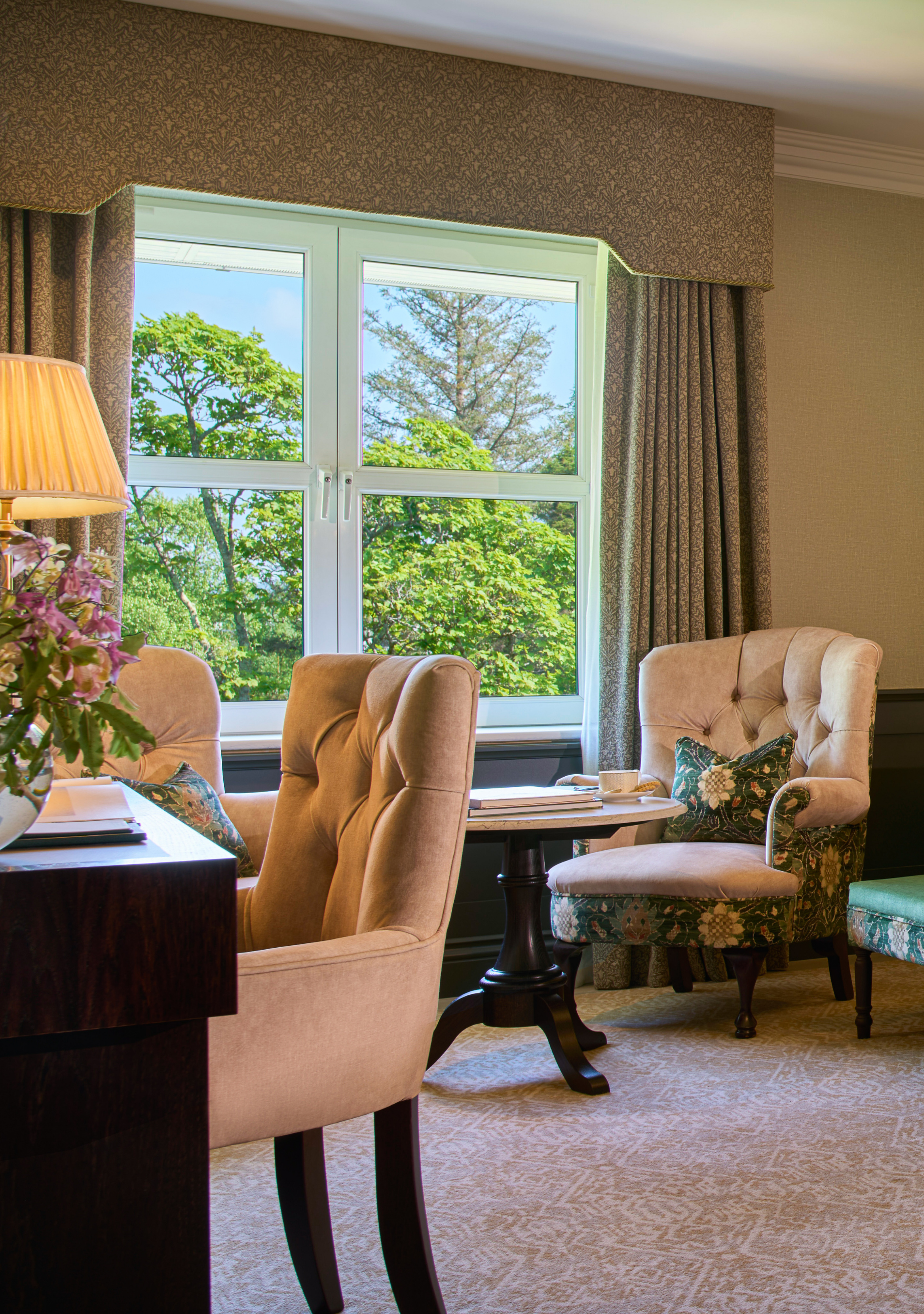 relaxing sitting area in The Muckross Suite.