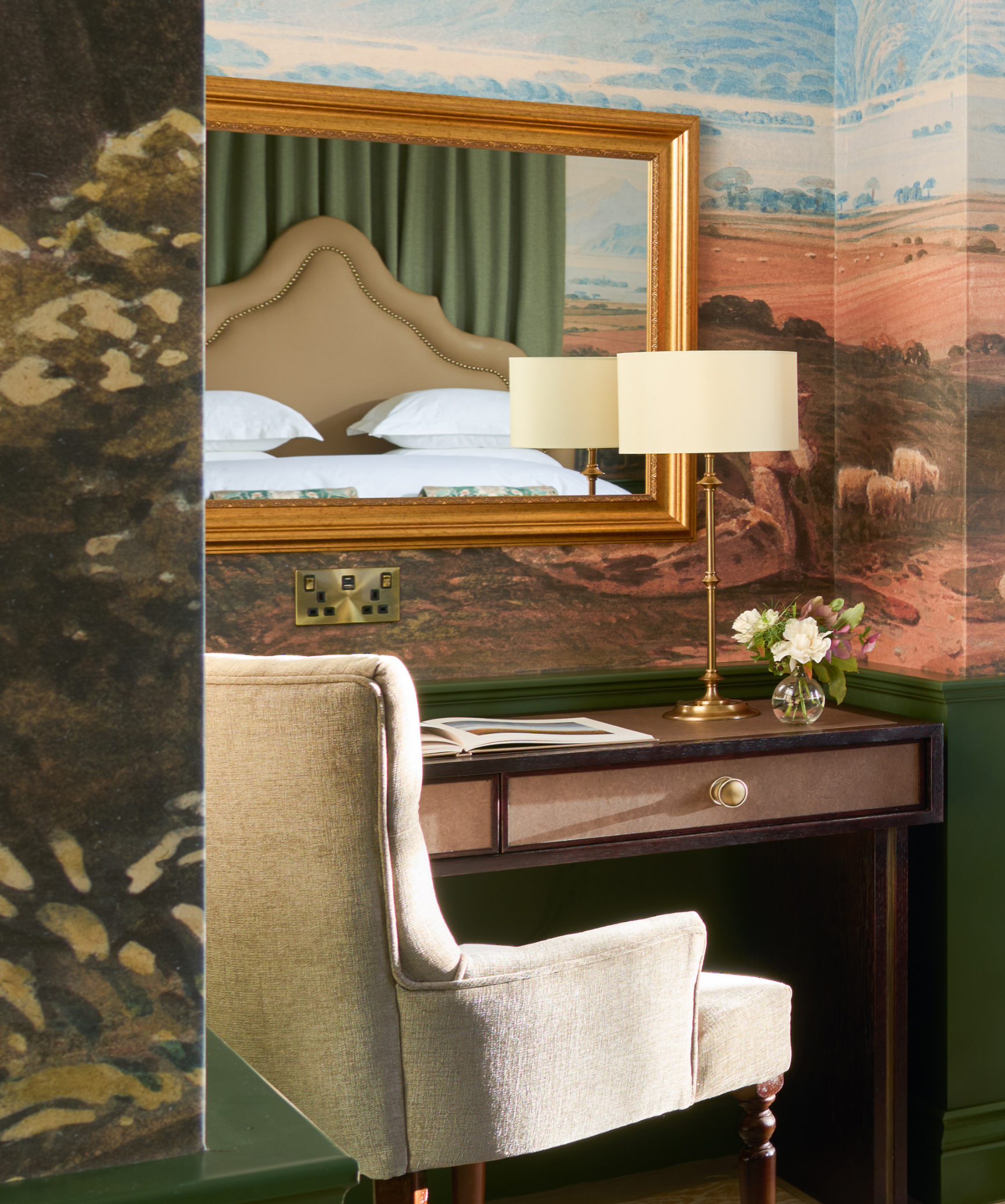 This is the writing desk with a mirror in The Signature Suite.
