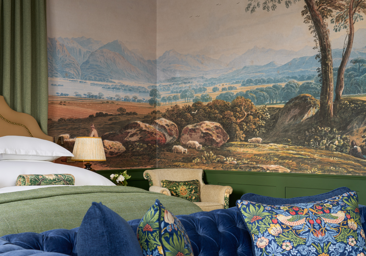 A beautiful wallpaper in The Signature Suite