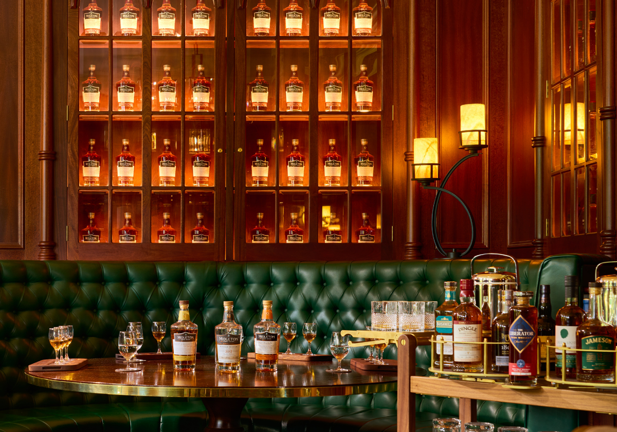 elegant and classic whiskey room.