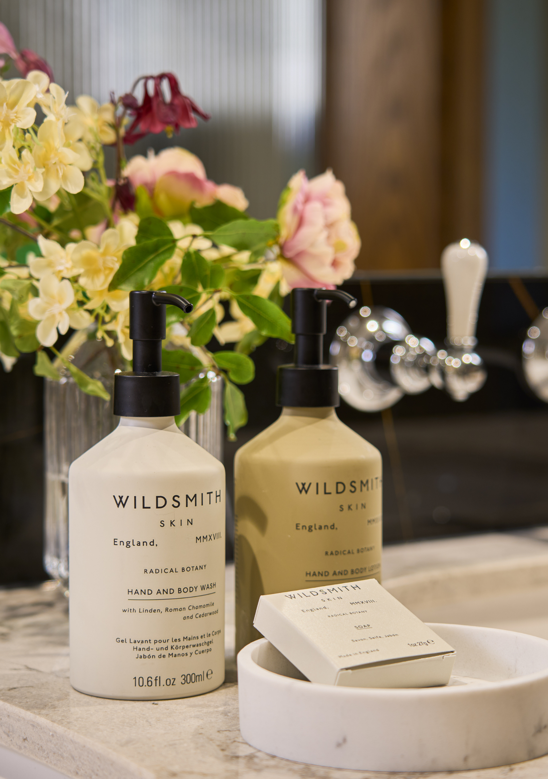 A luxe toiletry products for guests.