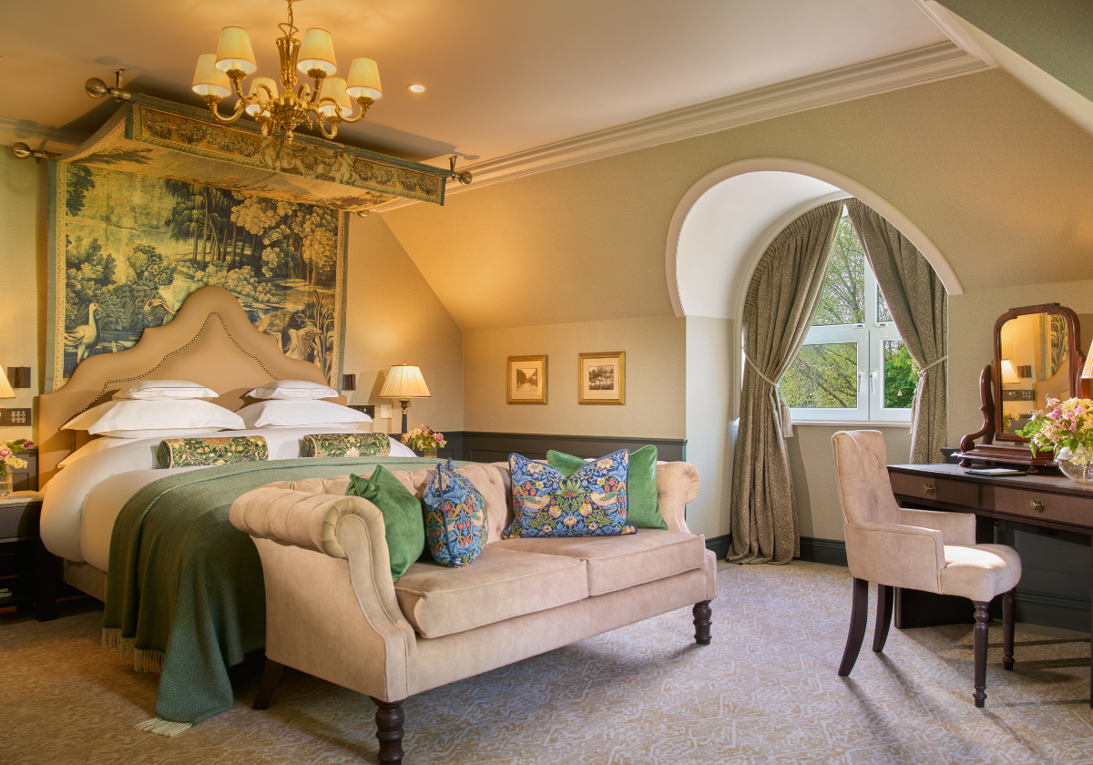 Wide view of The Muckross Suite Master Bedroom.